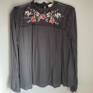 Altar’d State Embroidered Floral Top